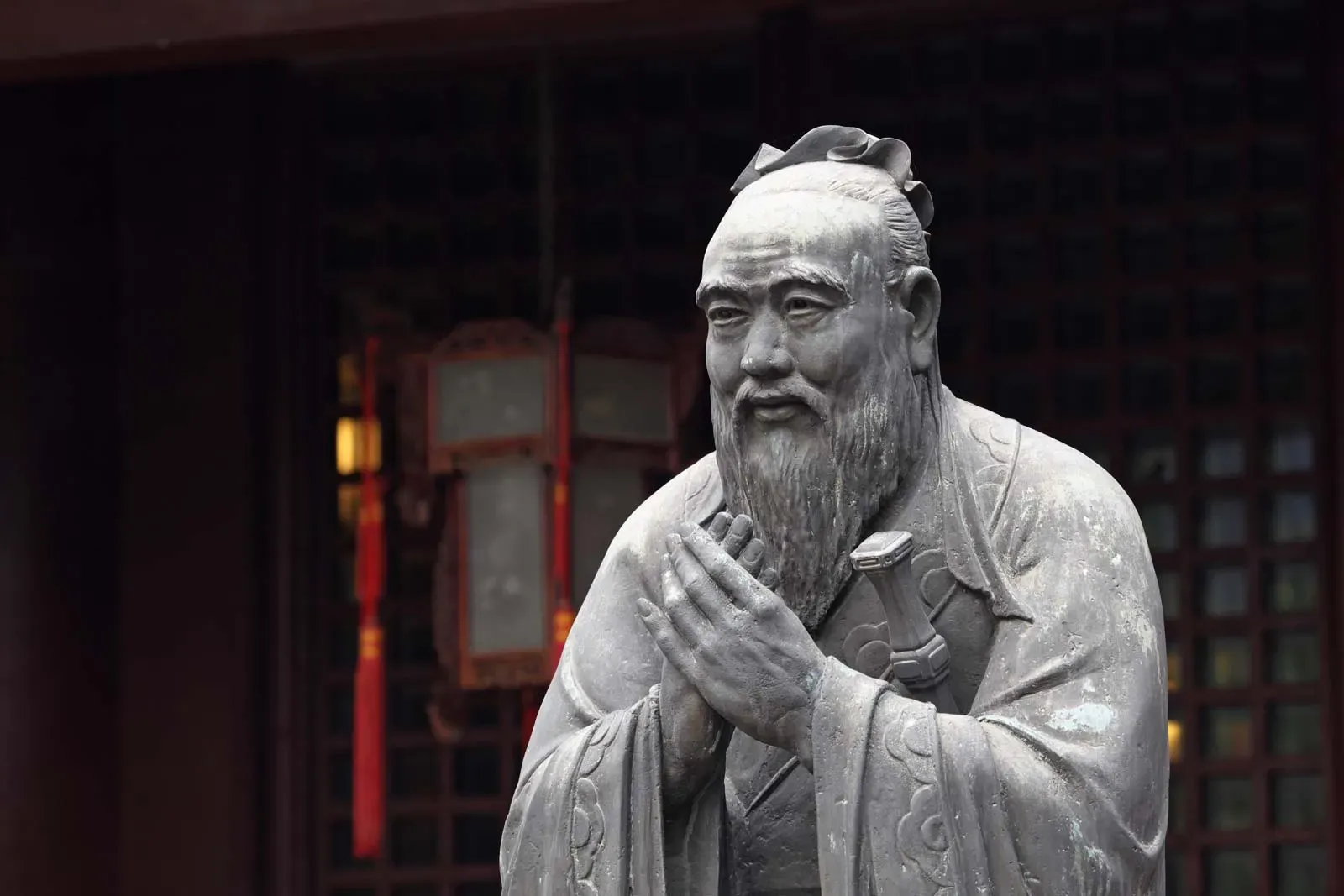 Confucius statue.